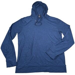 Kyodan Hoodie Sweatshirt Mens Medium Blue Space Dye Activewear Athleisure
